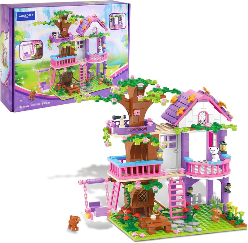 Treehouse Building Set for Kids - 558PCS STEAM Construction Toys