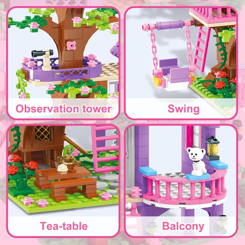 Treehouse Building Set for Kids - 558PCS STEAM Construction Toys