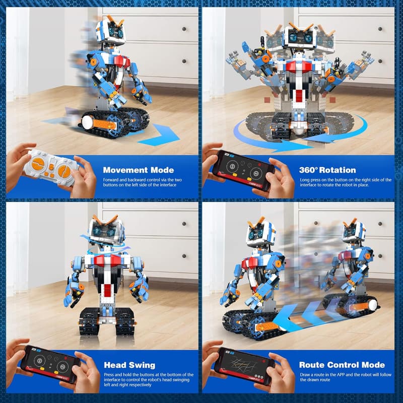 STEM Robot Building Set for Kids 8-12 with App & Remote Control