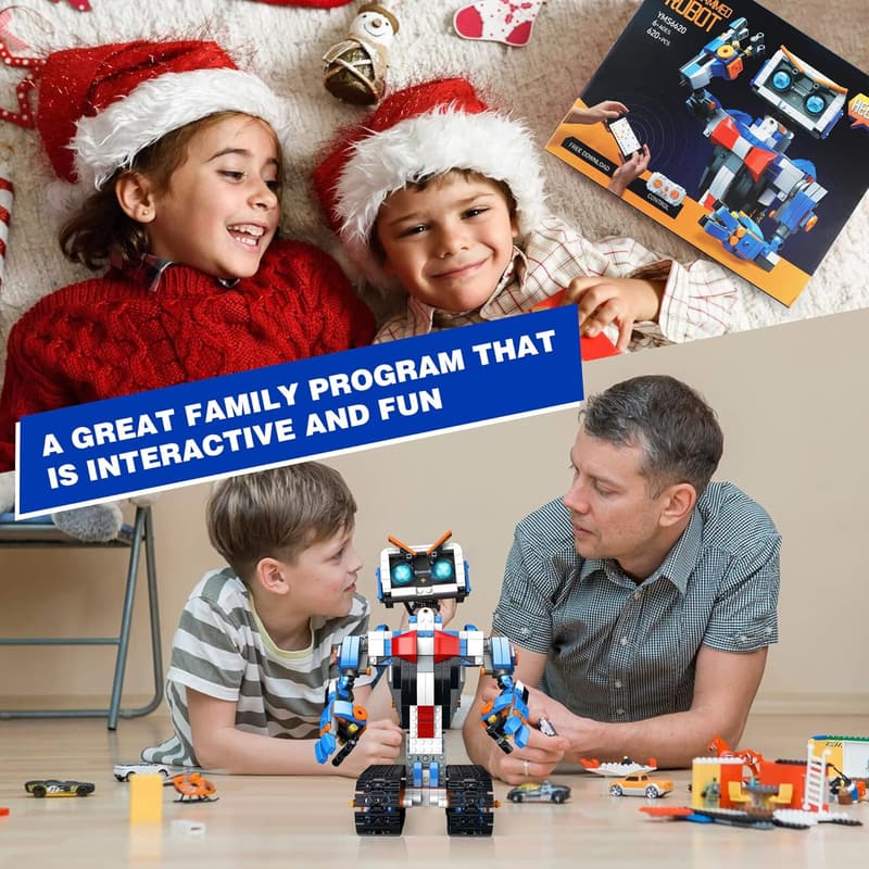 STEM Robot Building Set for Kids 8-12 with App & Remote Control