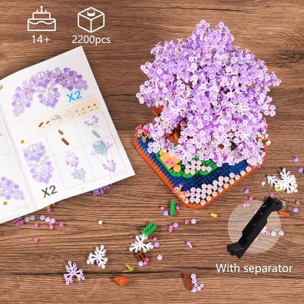 Cherry Blossom Bonsai Tree Micro Building Set - 2200PCS