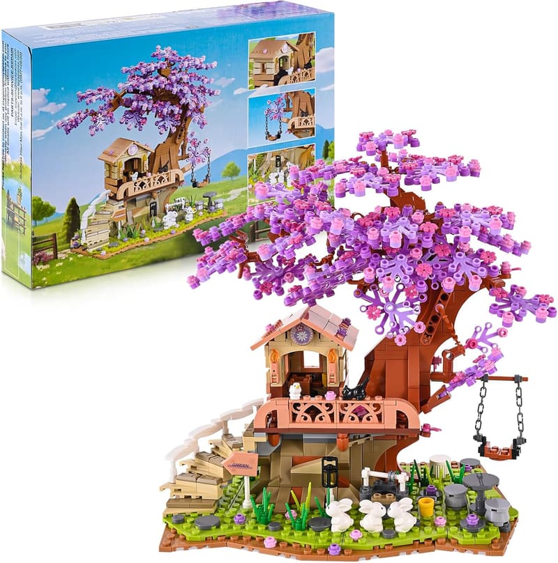 Easter Gift: Cherry Blossom Garden Building Set with LED Light