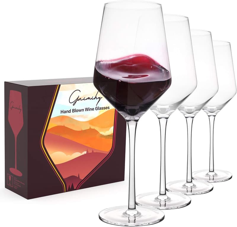 Hand Blown Crystal Wine Glass Set of 4 for Any Occasion