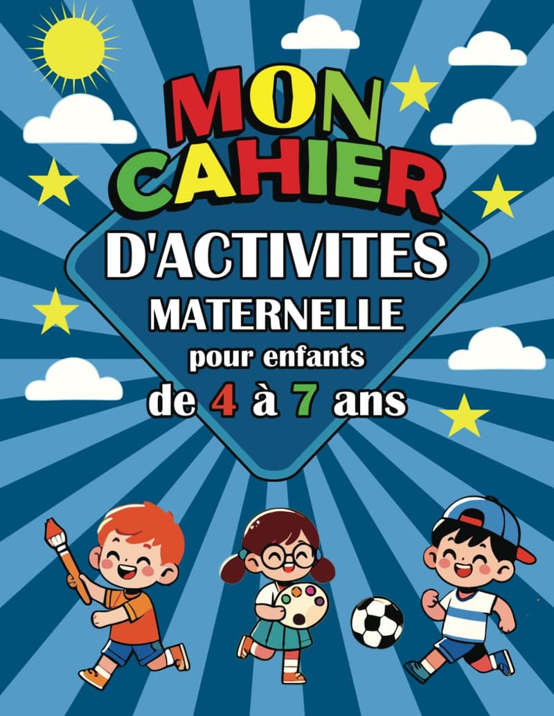 Children's Activity Book for Ages 4-7: Games in French