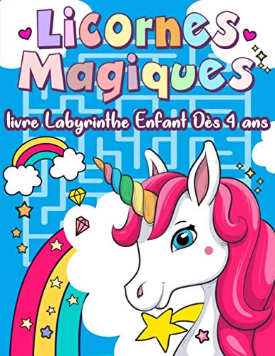 Magical Unicorn Maze Coloring Book for Kids 4+ Years