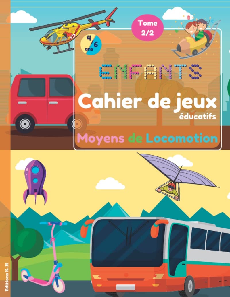 Educational Activity Book on Transportation for Kids Ages 4-6