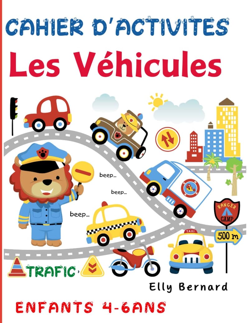 Children's Activity Book: Vehicles - Ages 4-6