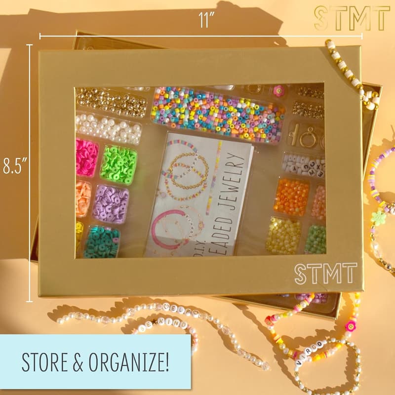 DIY Beaded Jewelry Kit for Teen Girls - 15 Premium Pieces