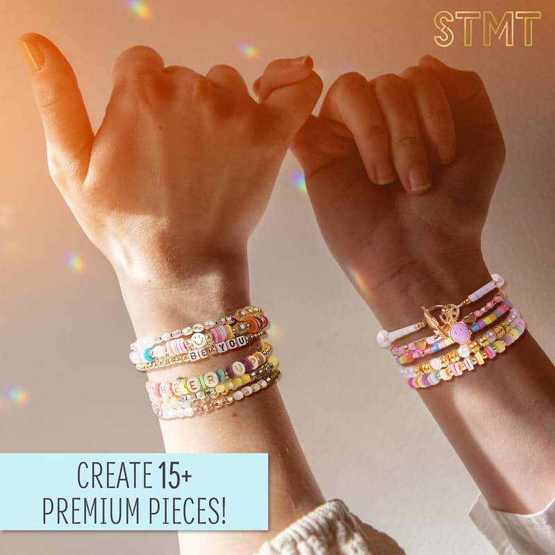 DIY Beaded Jewelry Kit for Teen Girls - 15 Premium Pieces