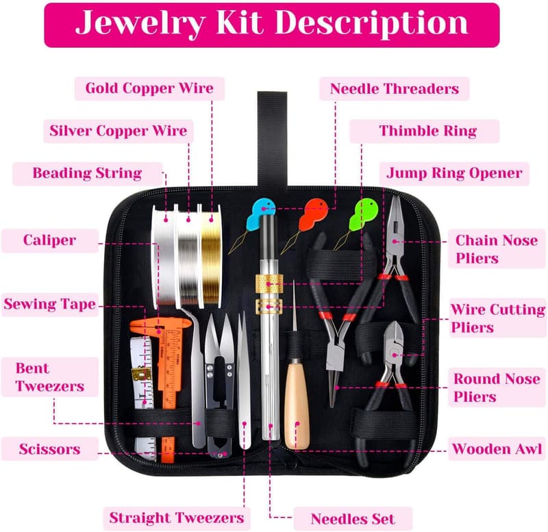 Jewelry Making Kit for Adults with Tools and Charms