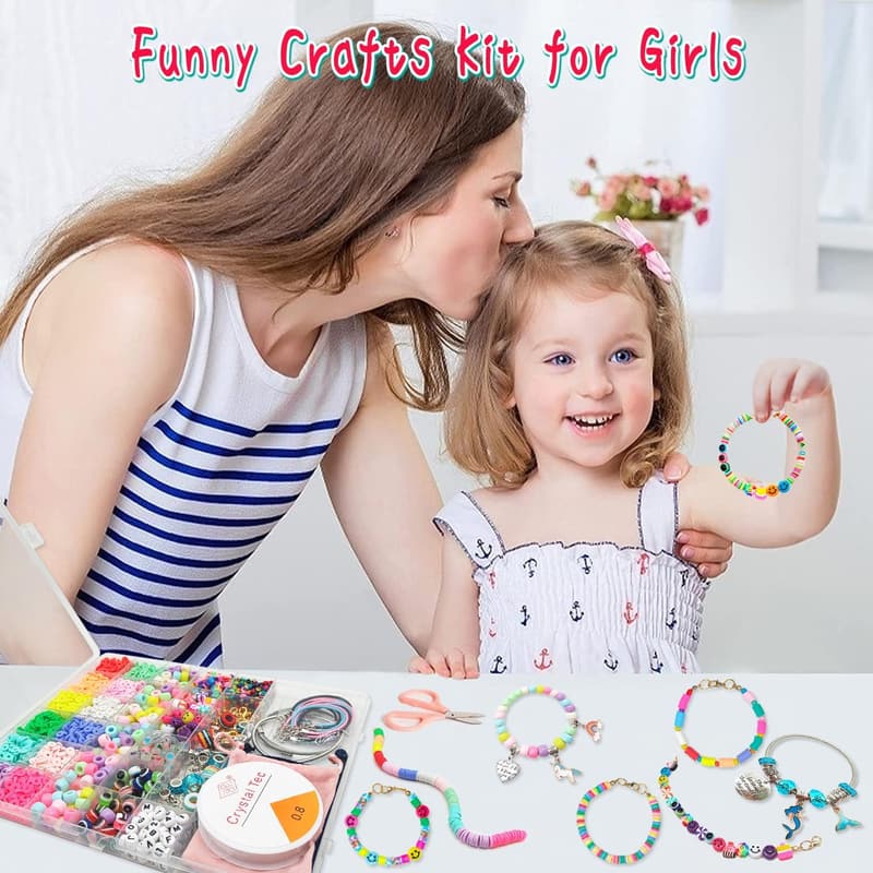 Girls' Bracelet Making Kit - 3400pcs Unicorn/Mermaid Charms
