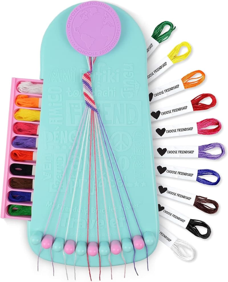 Friendship Bracelet Maker Craft Kit for Girls Ages 8-12