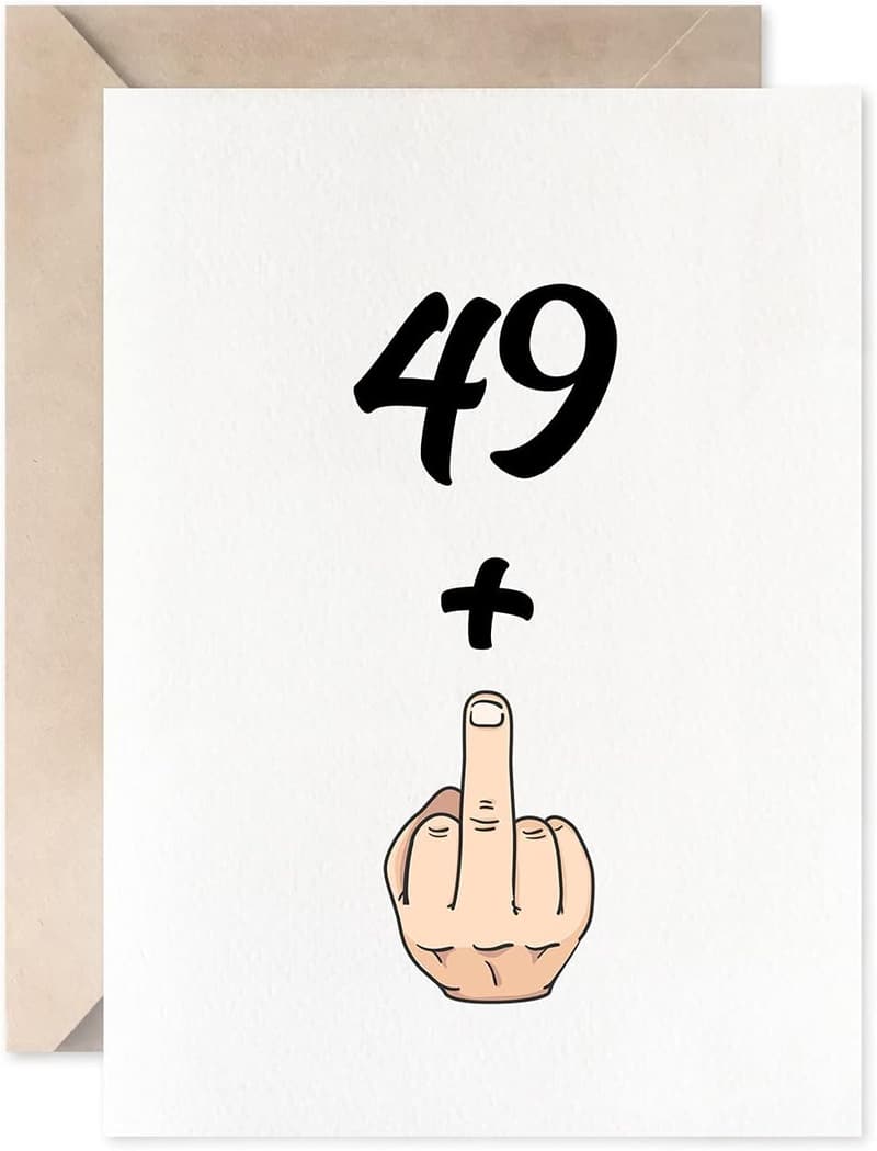 50th Birthday Funny Card for Him or Her