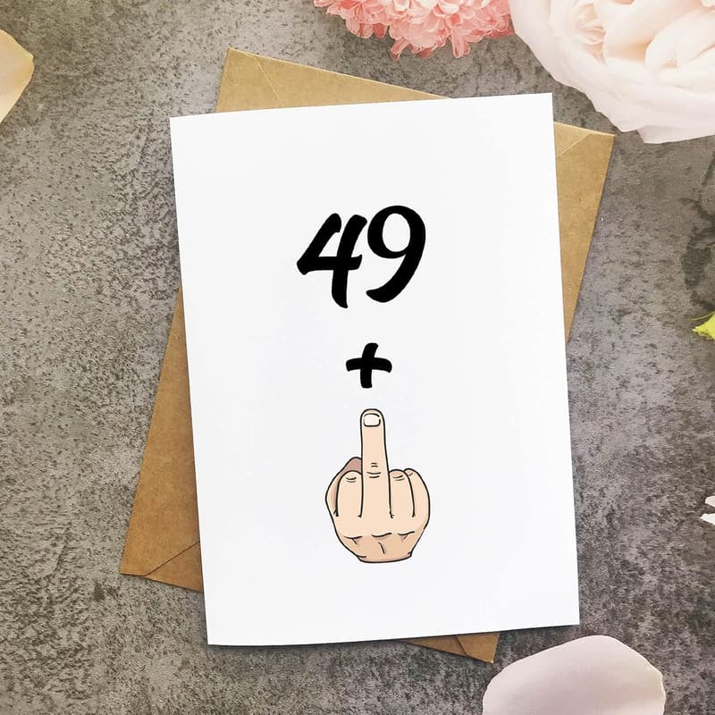 50th Birthday Funny Card for Him or Her