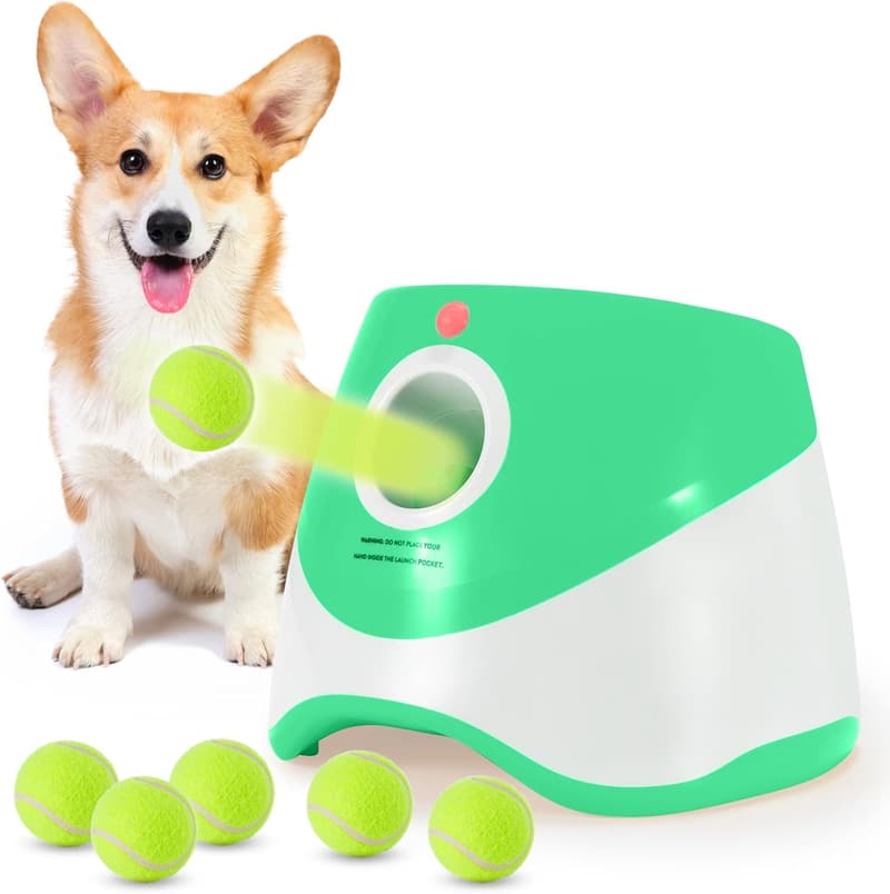 Automatic Dog Ball Launcher with 10-30 FT Range - USB Rechargeable