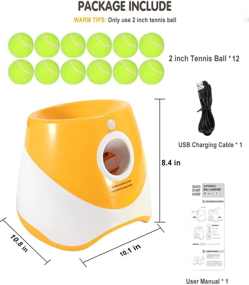 Automatic Dog Ball Launcher - Interactive Thrower for Small & Medium Dogs