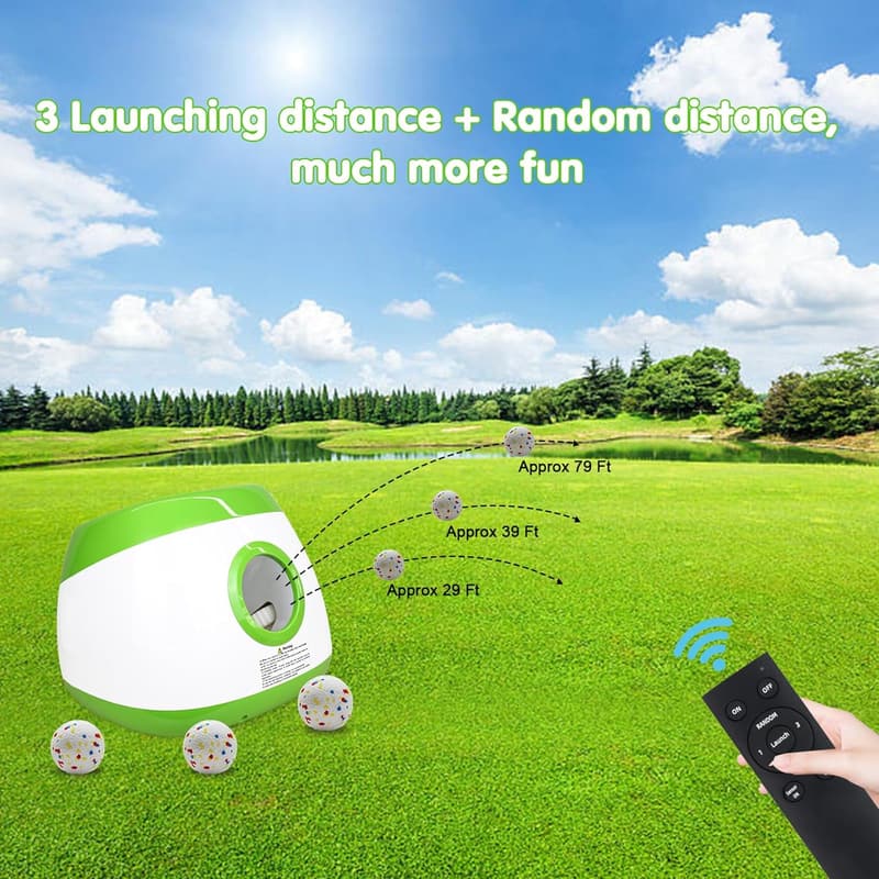 Interactive Dog Ball Launcher with Remote Control, 3 Distances