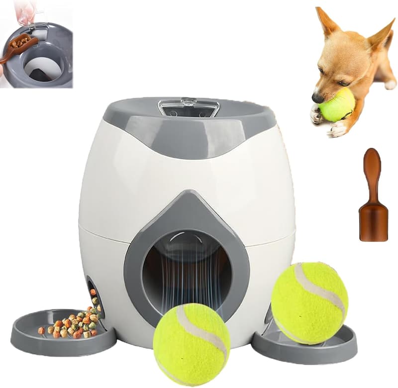 Automatic Dog Ball Thrower for Small to Medium Dogs (Grey)