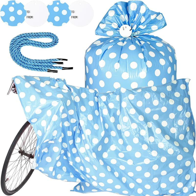 Extra Large Jumbo Bike Gift Bags - 2 Pcs for Christmas & Birthdays