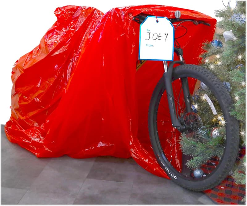 Giant Red Bike Gift Bag, 96 x 60 Inches