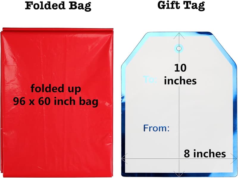 Giant Red Bike Gift Bag, 96 x 60 Inches