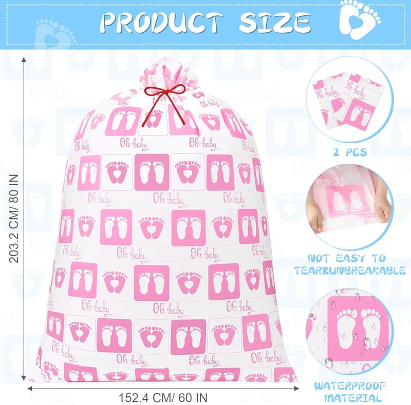 Extra Large Jumbo Bike Gift Bags – Pink (2 Pcs, 80 x 60 in)