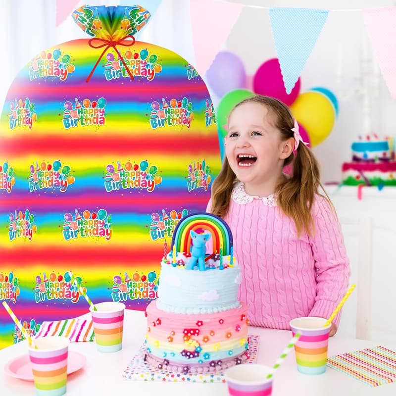 Rainbow Jumbo Bike Gift Bags - Extra Large for Birthdays