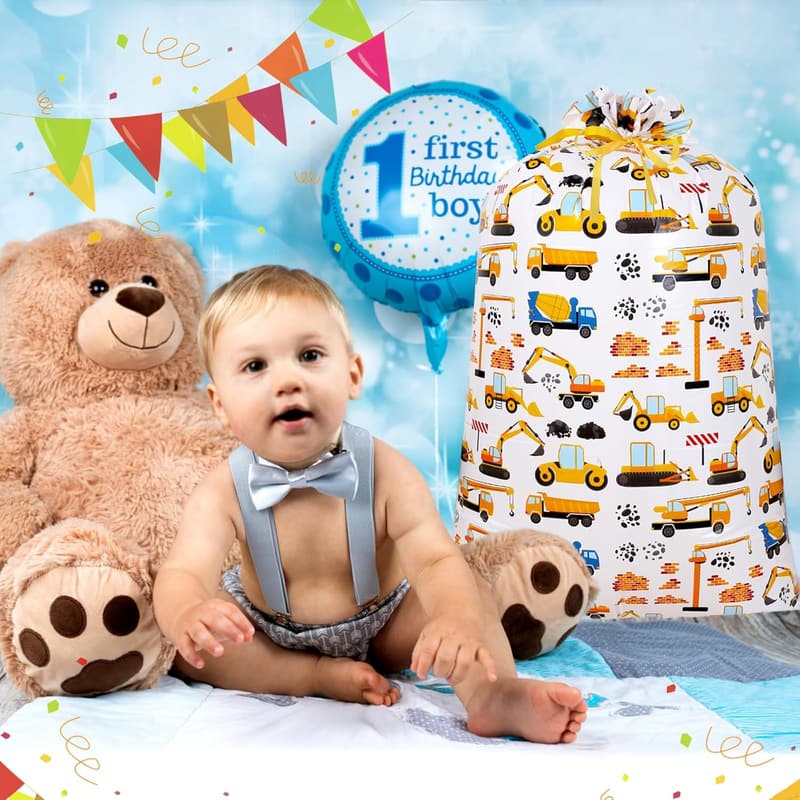 Jumbo Children's Excavator Gift Bag for Birthdays, 56