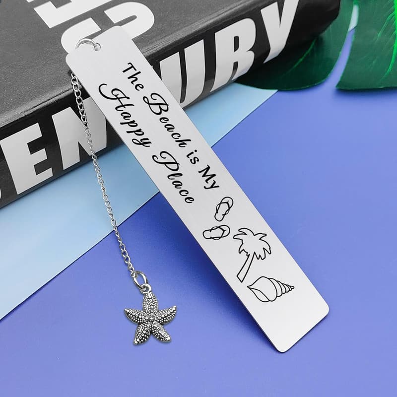 Beach Theme Bookmark Gift for Women and Girls
