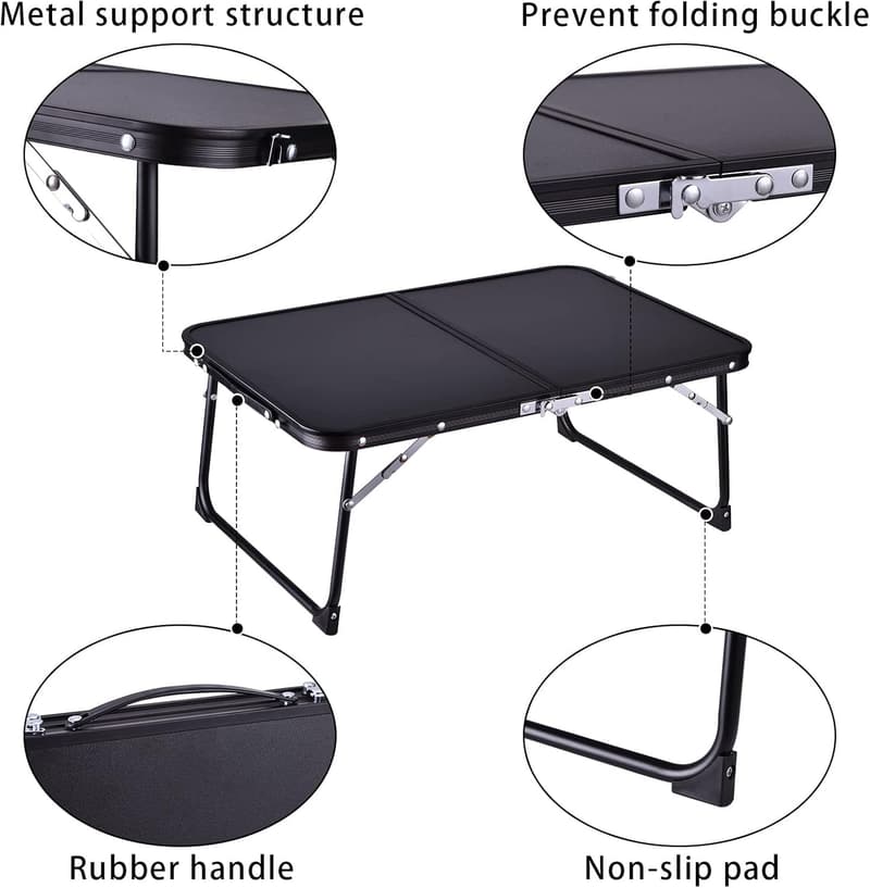 Portable Foldable Laptop Desk with Storage for Study & Reading