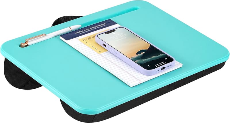 Aqua Sky Compact Lap Desk for Laptops Up to 15 Inches
