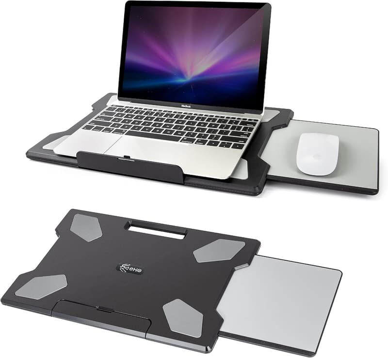 Portable Laptop Pad with Retractable Mouse Tray