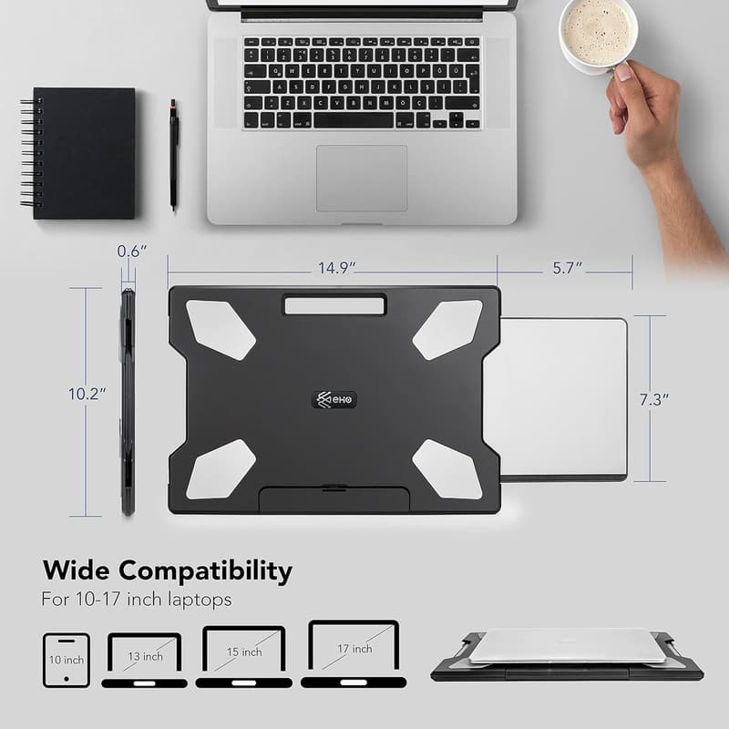 Portable Laptop Pad with Retractable Mouse Tray