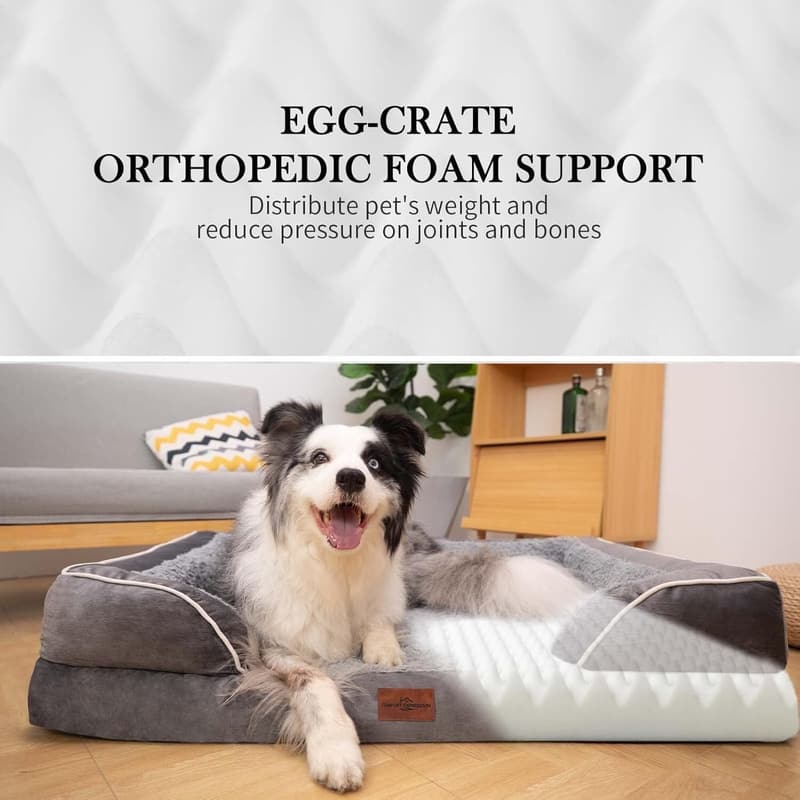 Extra Large Waterproof Orthopedic Dog Bed with Removable Cover