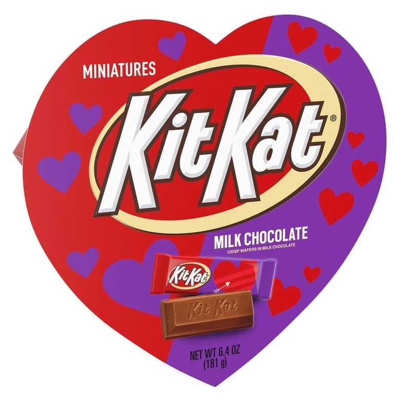 Father's Day KitKat Miniatures - 20 pcs Milk Chocolate Wafers in Heart Box