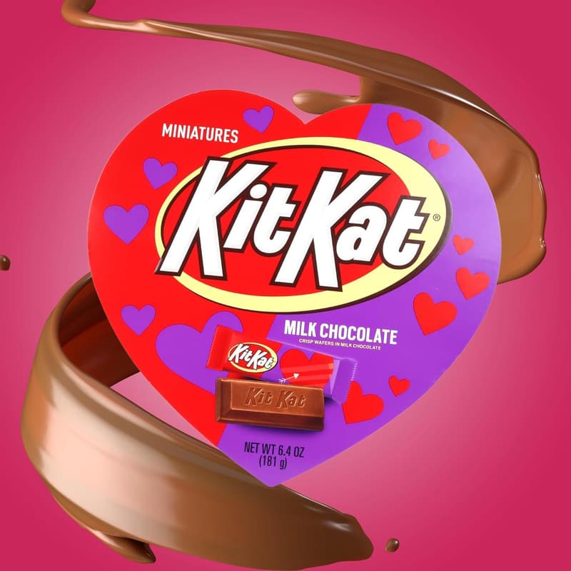 Father's Day KitKat Miniatures - 20 pcs Milk Chocolate Wafers in Heart Box