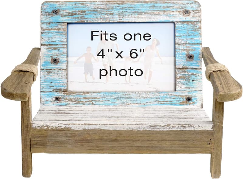 Nautical Beach Chair Photo Frame for 4x6 Horizontal Photos