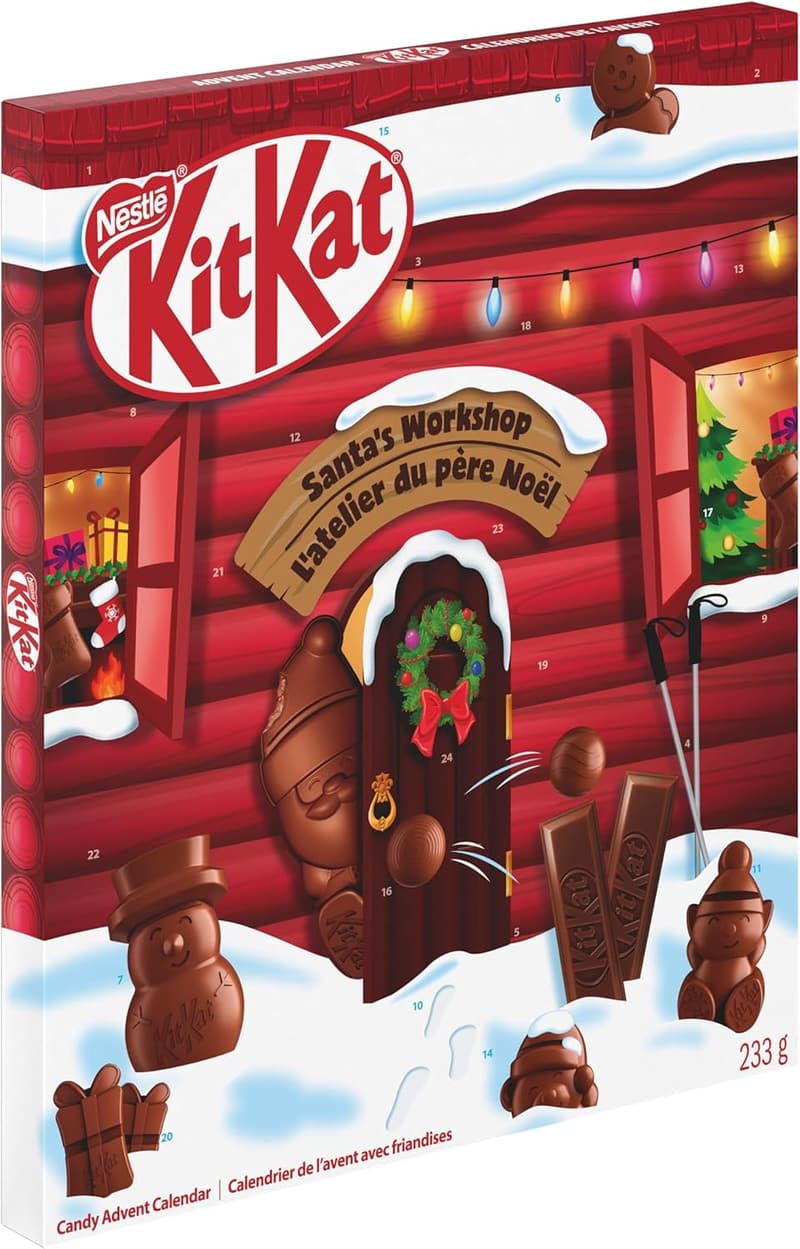 Christmas KIT KAT Advent Calendar with Assorted Chocolates, 233 g