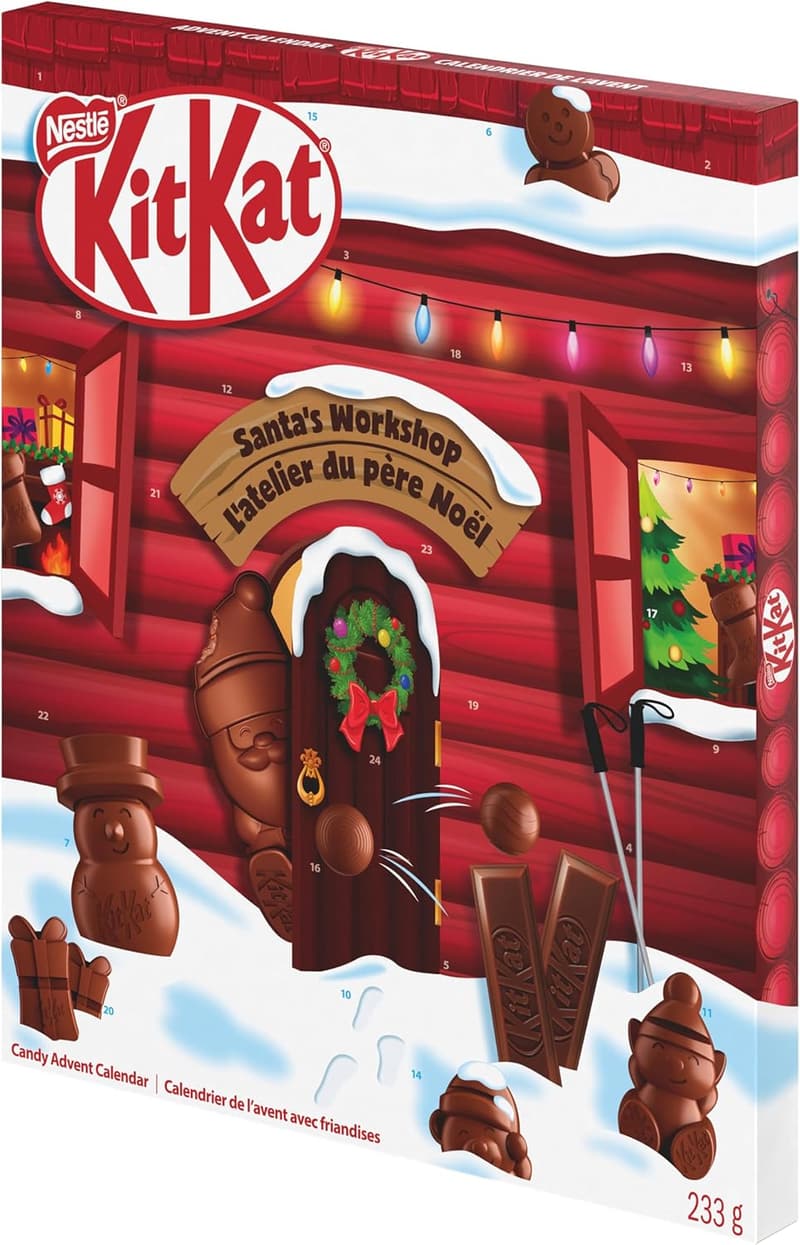 Christmas KIT KAT Advent Calendar with Assorted Chocolates, 233 g
