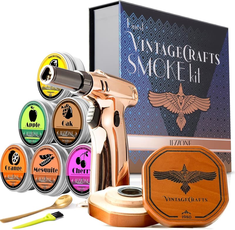 Whiskey Smoker Infuser Kit for Men - Ideal Birthday Gift