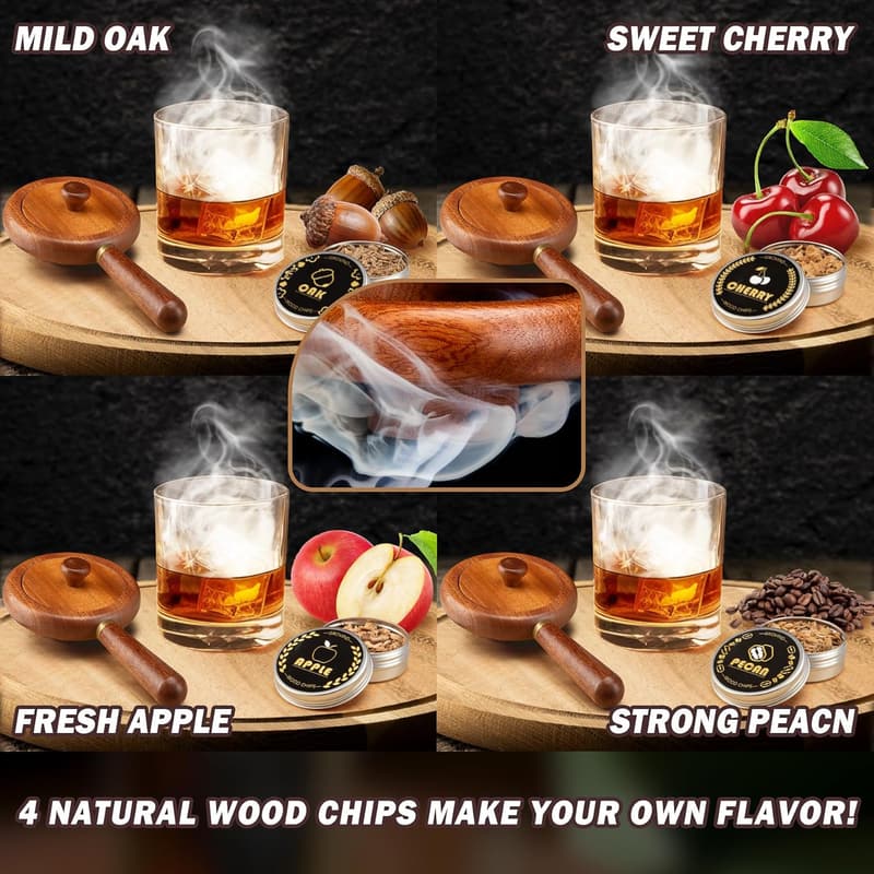 Whiskey Smoker Kit with Torch - Perfect Father's Day Gift