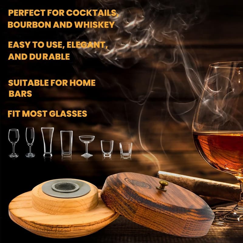Whiskey Smoker Kit with Torch & Wood Chips - Perfect Gift for Men