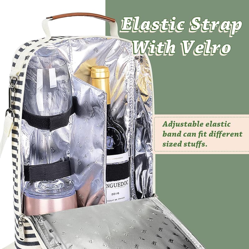 Insulated Wine Tote Bag with Tumbler - Perfect for Travel & Events
