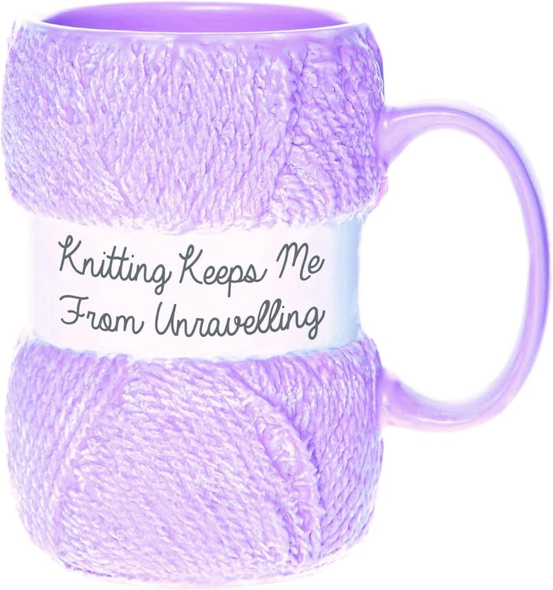 Knitting Mug with Yarn Detail | Perfect Gift for Her