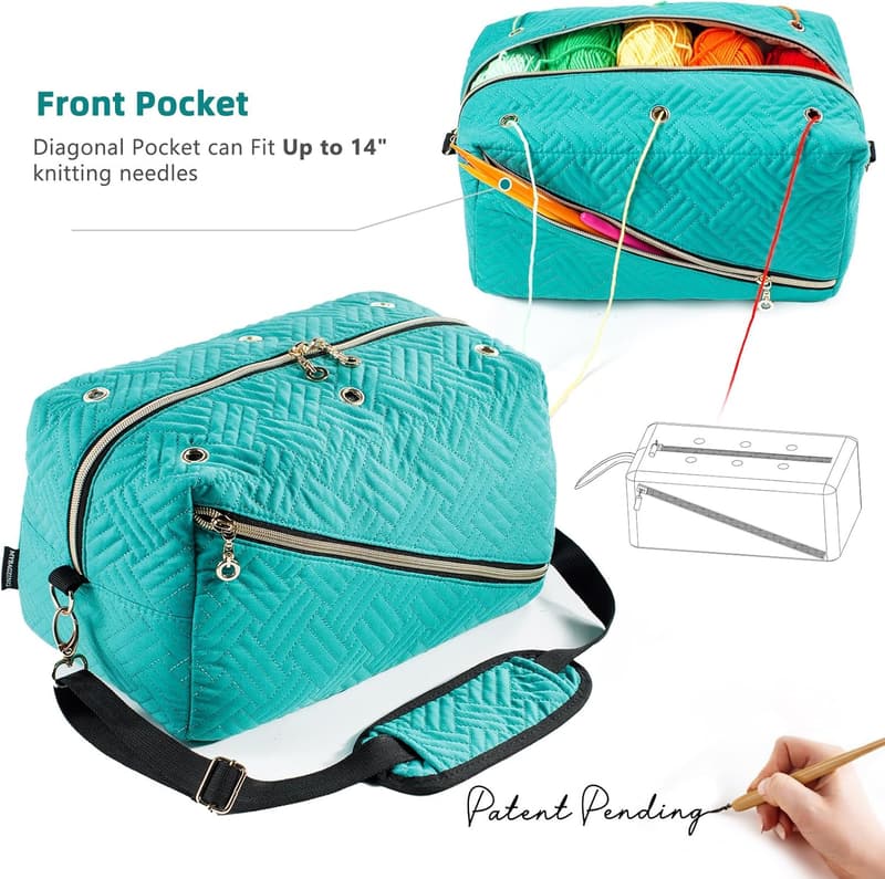 Yarn Storage Organizer - Crochet Bag for Knitting Essentials