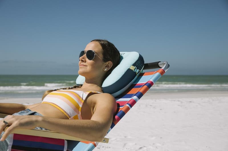 Beach Pillow with Sand Pouch - Compact & Durable Inflatable