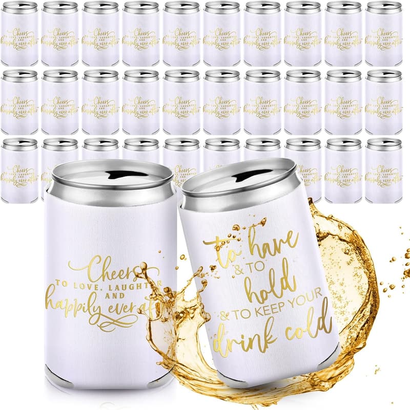 Wedding Can Cooler Favors - 50 Piece Set for Guests