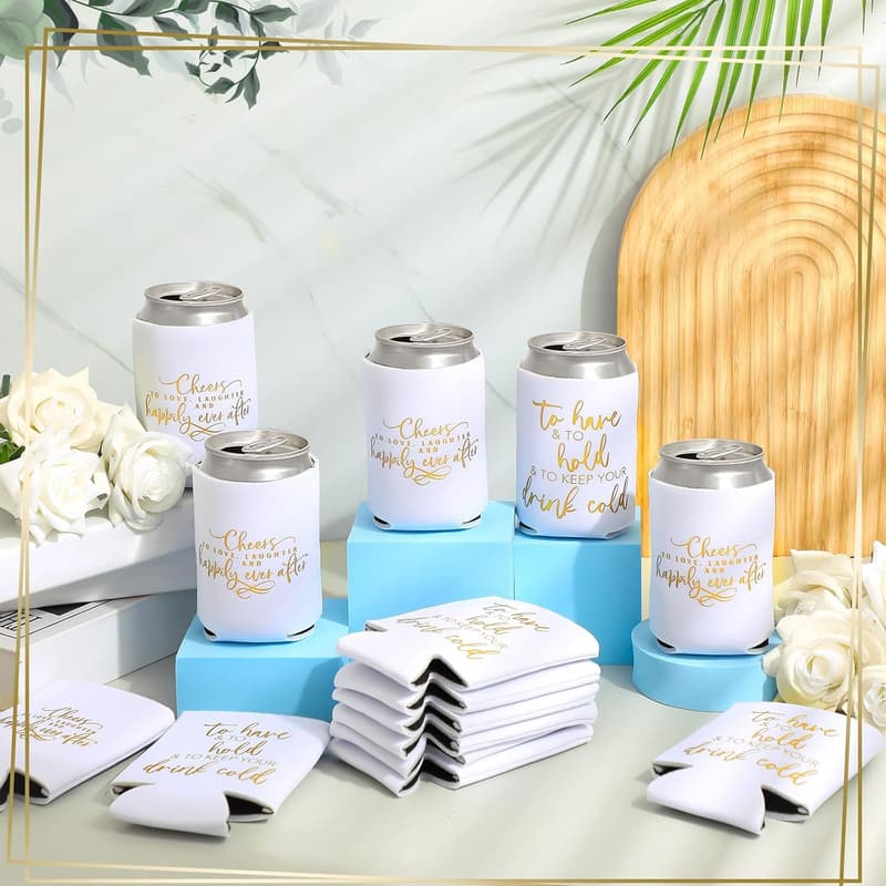 Wedding Can Cooler Favors - 50 Piece Set for Guests