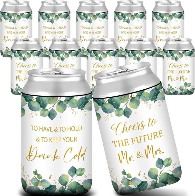 Wedding Can Cooler Sleeves - 100 Pcs Party Favors for Guests