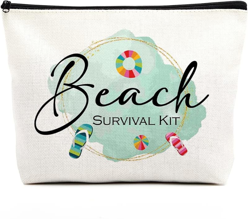 Funny Beach Makeup Bag for Women - Perfect Birthday Gift